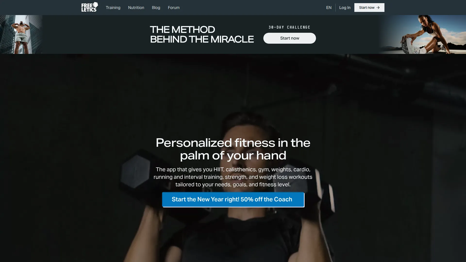 Stack of freeletics.com