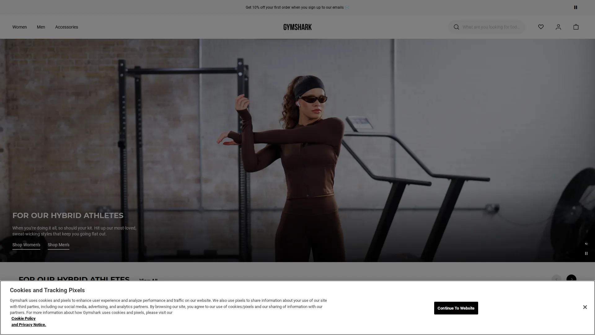 Stack of gymshark.com