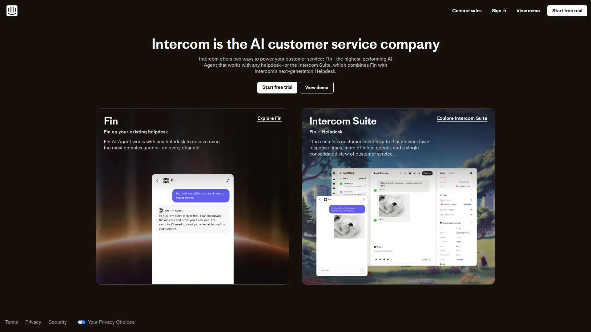 Stack of intercom.com