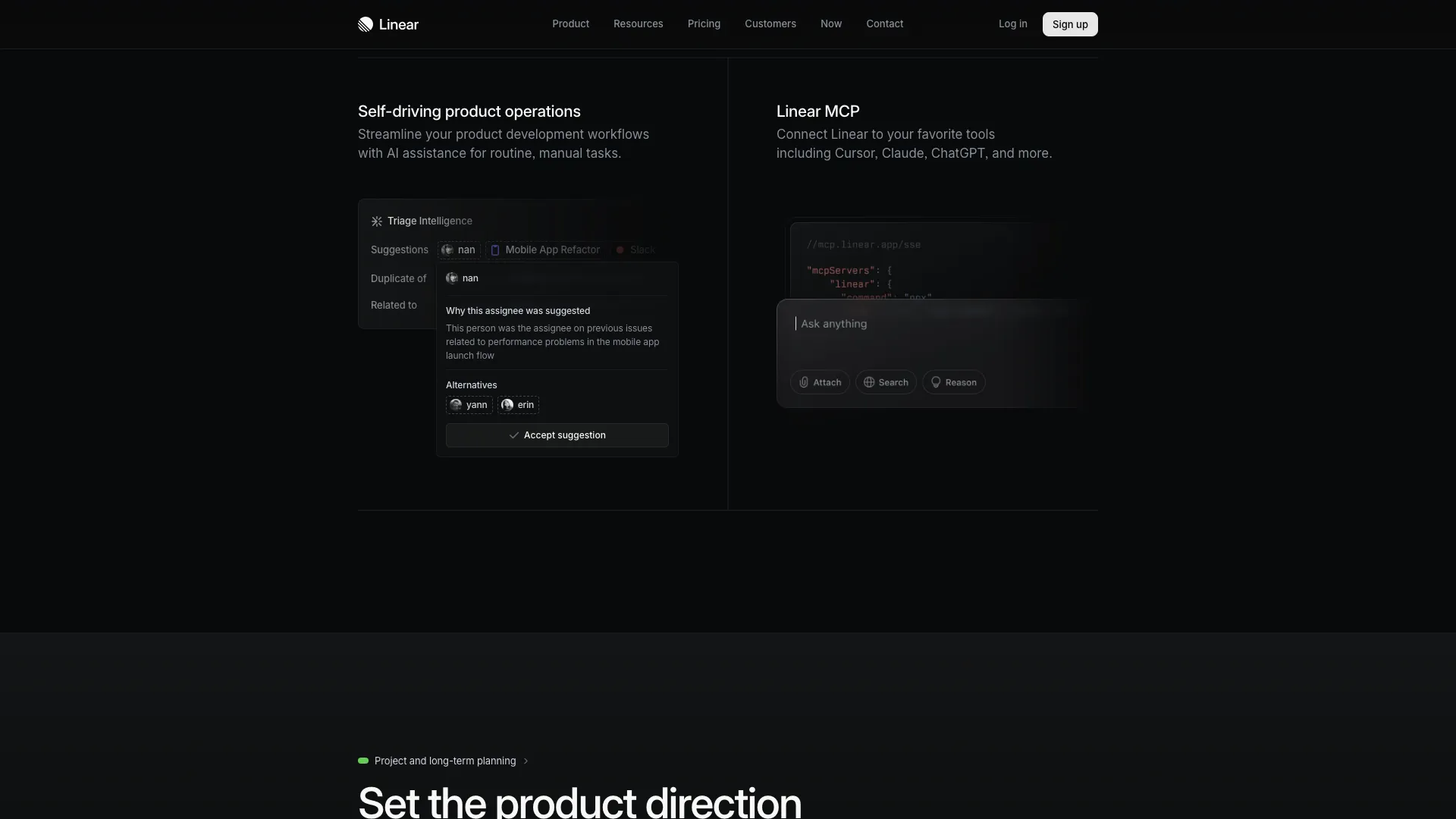 Snapshot of linear.app
