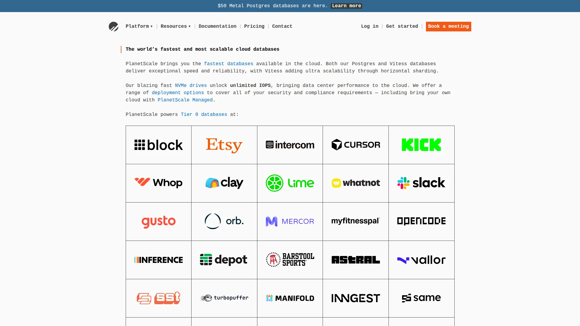 Stack of planetscale.com