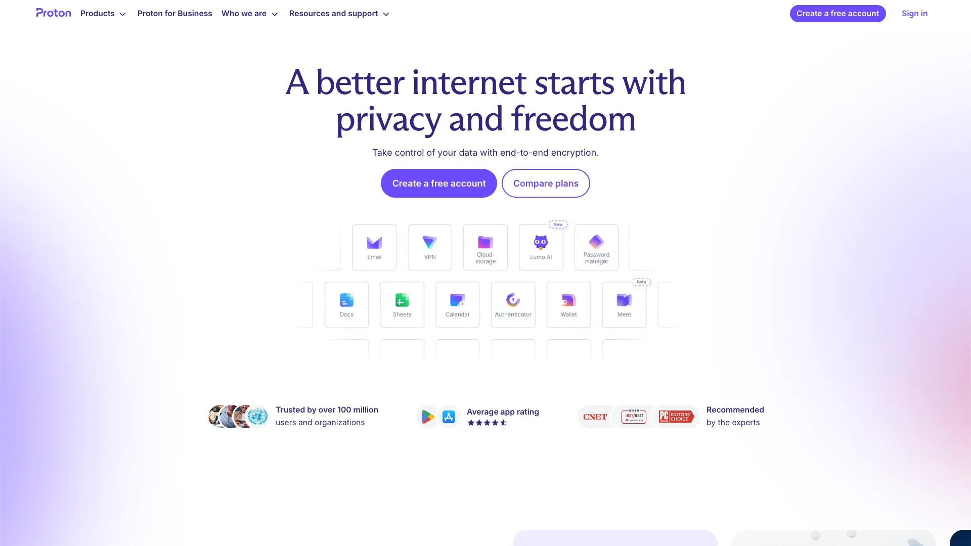 proton.me running on React