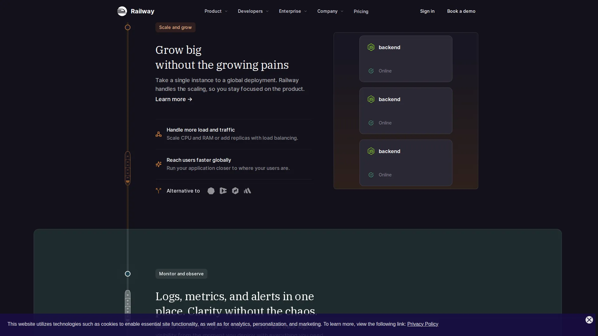 Stack of railway.app