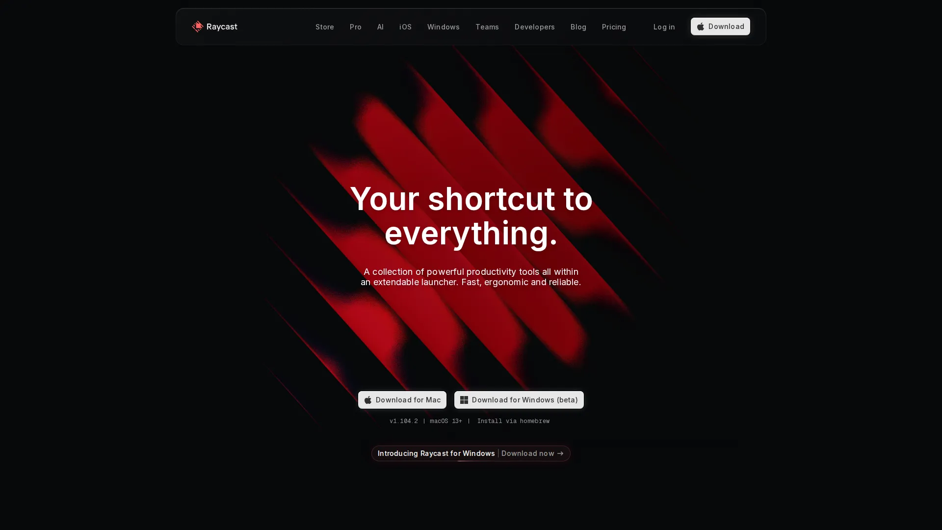 Stack of raycast.com